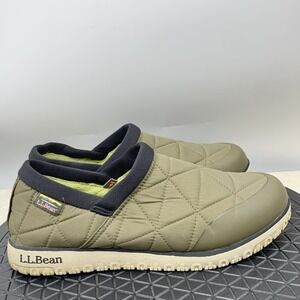 LL Bean Shoes Women Size 11 Slippers Green Quilted Primaloft Loafers Mocs Slip